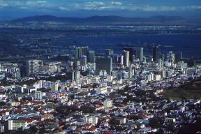 CittÃ  del Capo. Veduta aerea della cittÃ .De Agostini Picture Library/S. Vannini